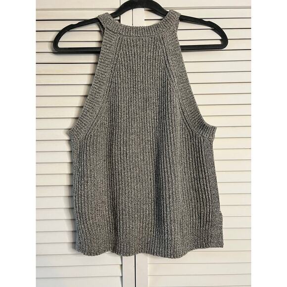 Madewell Knit Valley Gray Sleeveless Sweater Top Sz M - Picture 6 of 6